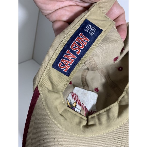 Chrysalis San Sun Tan / Red Adjustable Strap Hat Cap - Picture 12 of 12